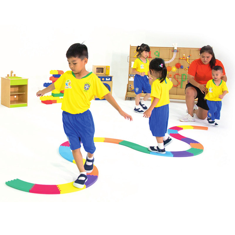 台湾ISPORT 彩色拼接步道 幼儿室内活动教具平衡感统训练儿童玩具