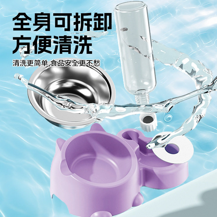 狗碗宠物猫碗自动饮水器