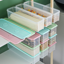 长方形塑料PP面条收纳盒挂面盒厨房食品保鲜盒带盖透明密封储物盒