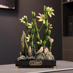 新中式节节高升竹子摆件玄关酒柜电视柜装饰品新公司店铺开业礼物