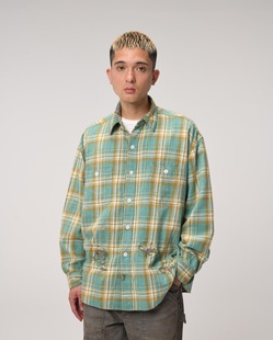 BOWWOW NUBIAN REPAIR AGEING FLANNEL SHIRTS 格子衬衫破坏做旧