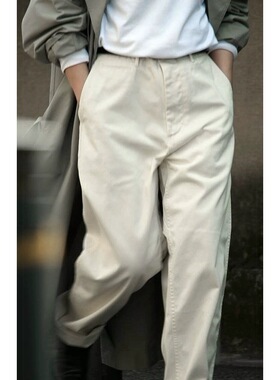 nanamania WIDE CHINO PANTS日产复古宽松休闲直筒长裤