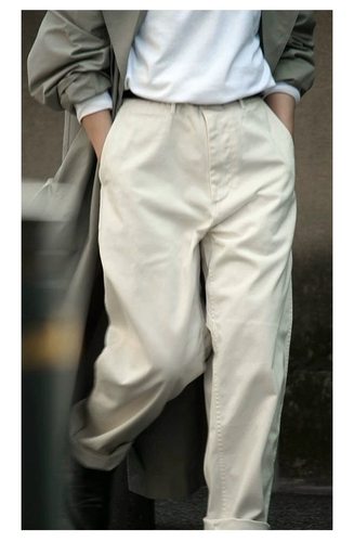 日产复古宽松休闲直筒长裤