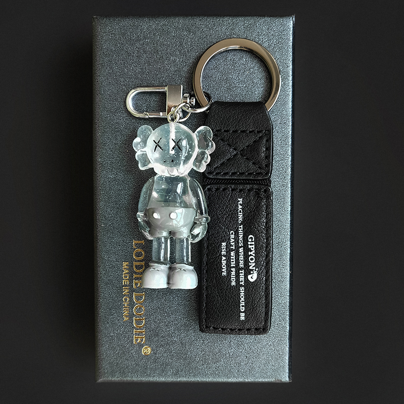 lv&gedete 汽车钥匙扣kaws挂件书包挂饰女钥匙链法斗可爱公仔挂坠