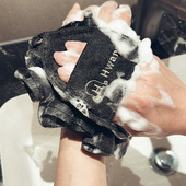 黑色高端沐浴球超柔软浴花不散女浴花男女泡泡洗澡搓澡球好用澡花