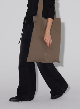 NIIPLICITY 23AW 超大卡其色绣花帆布袋