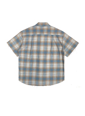 NIIPLICITY 24SS 复古做旧竹节棉格纹衬衫