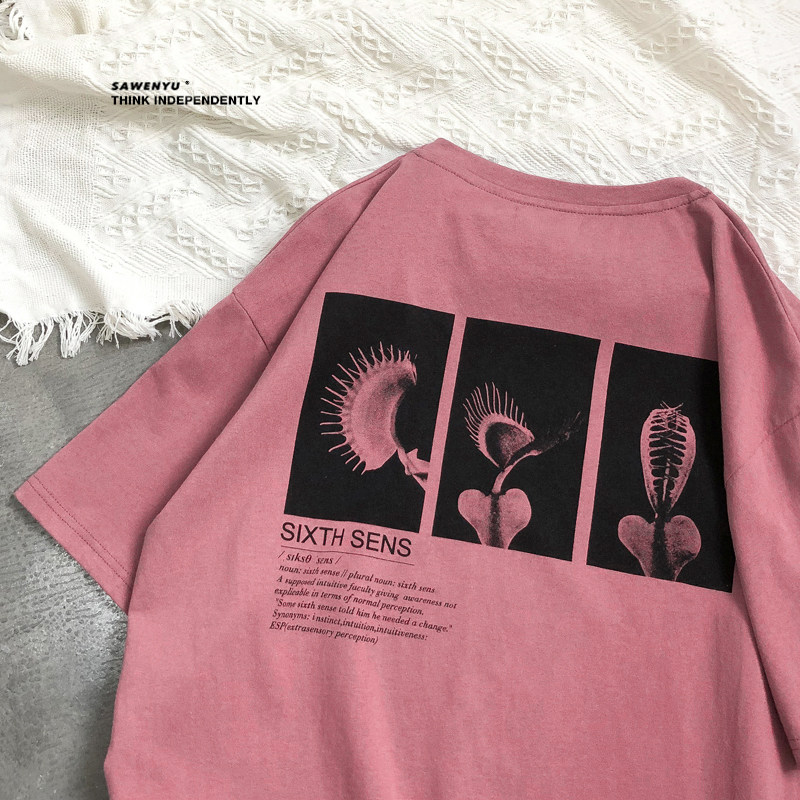 2025新夏季！潮个性植物印花短袖T恤男903-T01-P38（控49,男装T恤,星座903