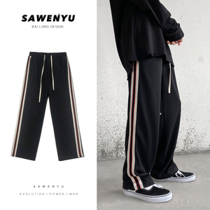 主推！爆街风FO条纹运动卫裤休闲裤男拖地裤 903-DK33-P45控58，男装休闲裤，星座903