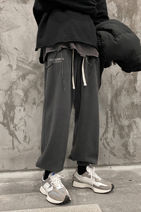 高转化！保暖摇粒绒刺绣高街卫裤男女休闲裤子903-DK66-P65（控78图片