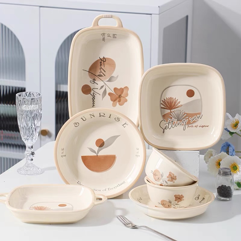 林陶瓷简约大众清新碗盘