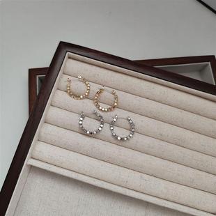 HYACINTH韩国小众设计超闪亮片耳环网红个性气质显瘦耳坠925银针