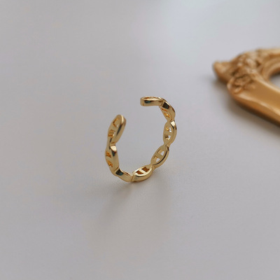 HYACINTH韩国金属极简冷淡风开口戒时尚简约链条食指戒网红戒指女