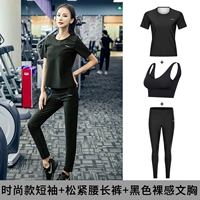 Модные штаны, спортивный бюстгальтер, короткий рукав