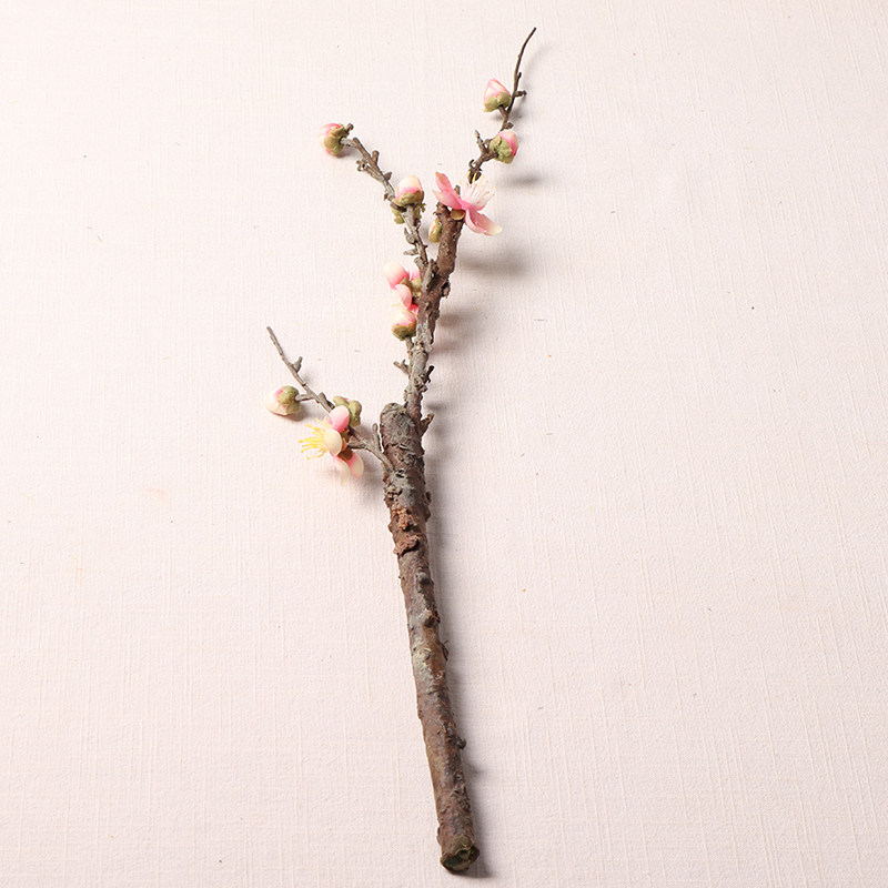北欧仿真花单支梅花粉色花瓶插花