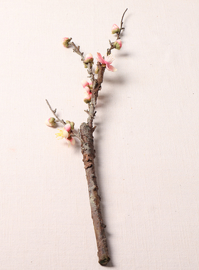 北欧仿真花单支梅花粉色花瓶插花