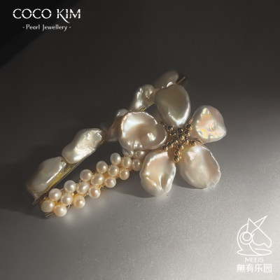 夏诗文同款cocokim天然发箍珍珠