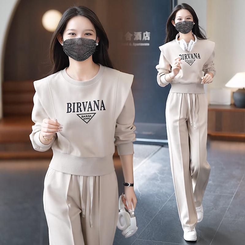 2025春秋季新款女士运动服套装休闲时尚卫衣两件套洋气时髦小个子
