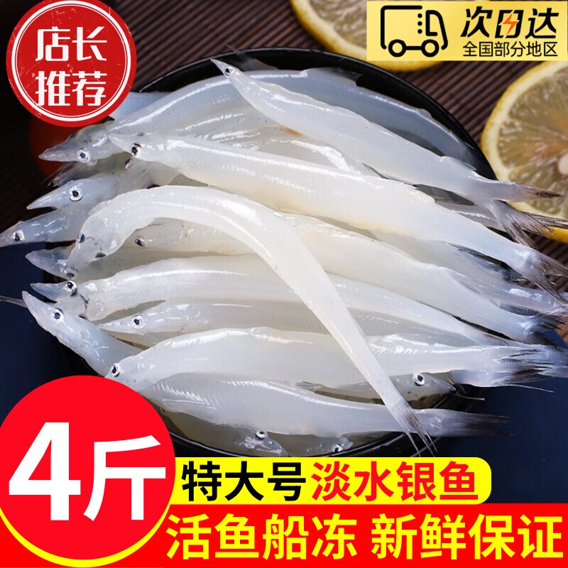 特大号新鲜银鱼淡水小银鱼鲜活冷冻面条鱼非太湖三白鱼无冰包邮