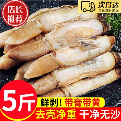 新品上新5斤蛏王肉新鲜冷冻带黄