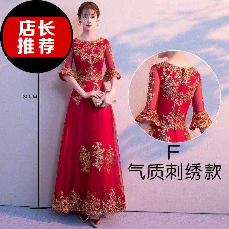 秀y禾服新娘2019新款女酒红新娘子女士新中式红盖头喜服中长裙端|msdalam kategori Butik wanita / wanita, perkahwinan/Cheongsam/pakaian, pakaian/malam - dari Buy2taobao.com untuk memberikan perkhidmatan ejen Taobao profesional membeli