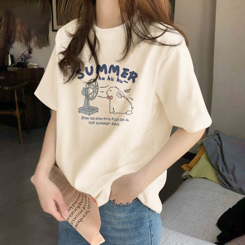 奶呼呼纯棉短袖T恤女夏季