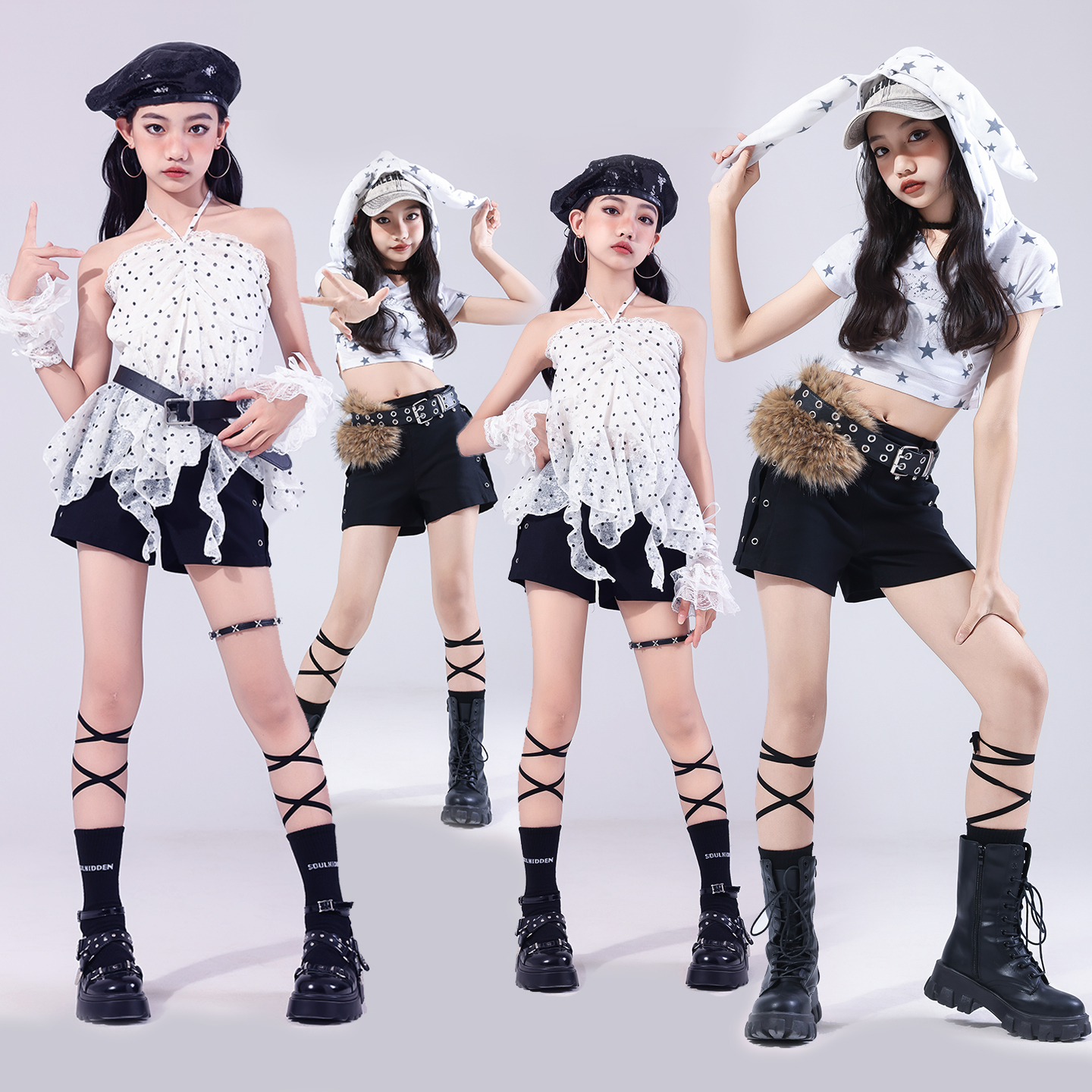 儿童爵士舞街舞kpop女团服装
