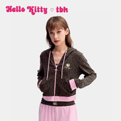 tbh野兽派家居三丽鸥Hello Kitty针织棉连帽外套家居服睡衣女