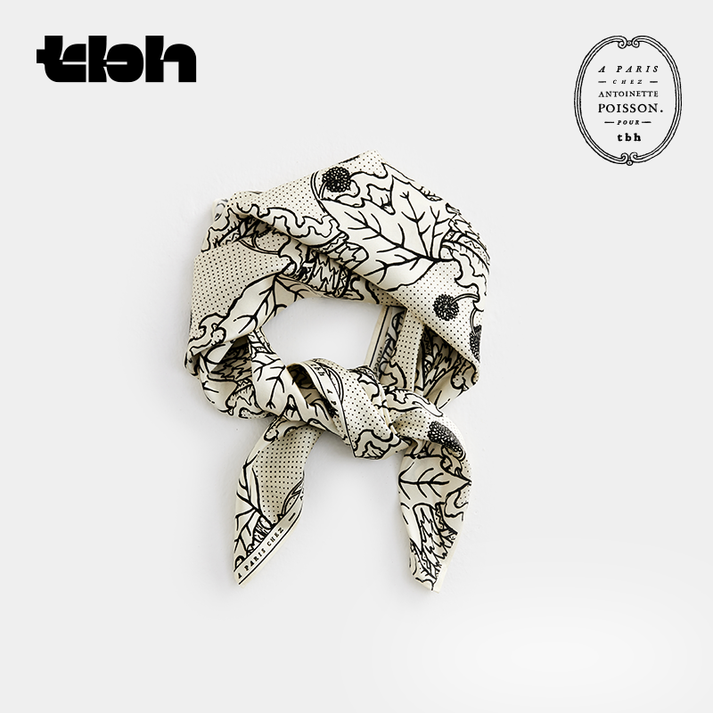 tbh野兽派家居梧桐工坊合作系列22姆米真丝丝巾礼盒装送人礼物