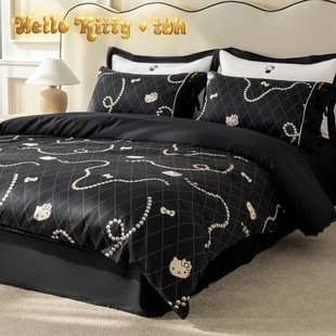 tbh野兽派家居六件套三丽鸥Helo Kitty140支全棉缎纹刺绣床品套件