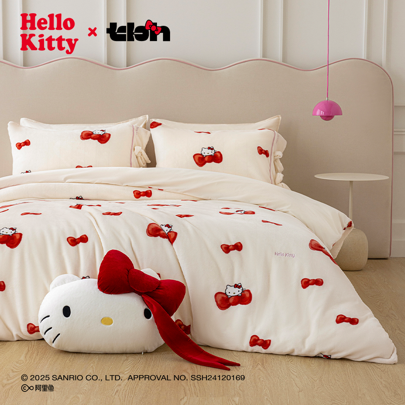 tbh野兽派双感暖绒床品套件