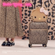 tbh野兽派家居Hello Kitty豹纹仿皮革材质登机箱18寸旅行箱行李箱