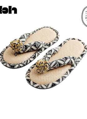 tbh野兽派家居梧桐工坊合作系列人字拖鞋女夏季可外穿情侣居家鞋