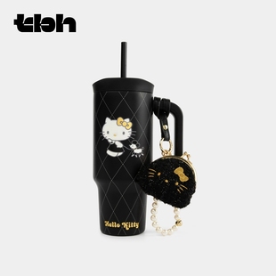 tbh野兽派家居水杯Hello Kitty不锈钢吸管保温杯大容量杯子礼物