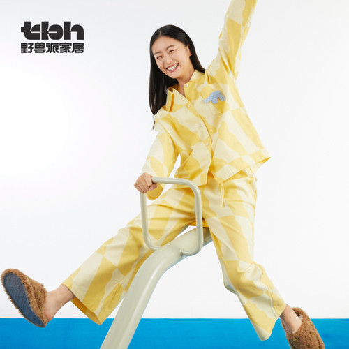 tbh野兽派家居情侣磨毛家居服