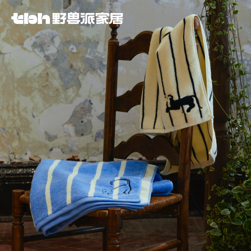 tbh野兽派家居都市野兽黑豹毛浴巾礼盒丝柔纺新疆棉抗菌浴巾面巾*,居家布艺,浴巾毛巾方巾套装/三件套,淘宝优惠券,粉丝福利购,淘宝优惠卷