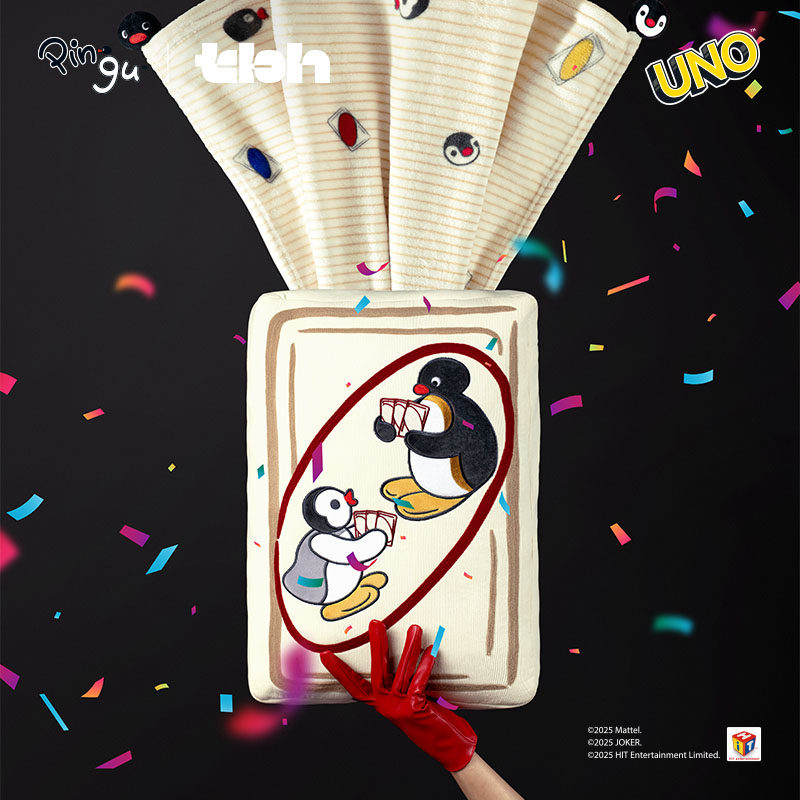 tbh野兽派家居PINGU &times; UNO系列二合一法兰绒毯抱枕车载靠枕毯