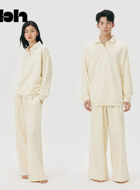 tbh野兽派家居针织Polo领长款家居服套装可外穿冬季打底情侣服