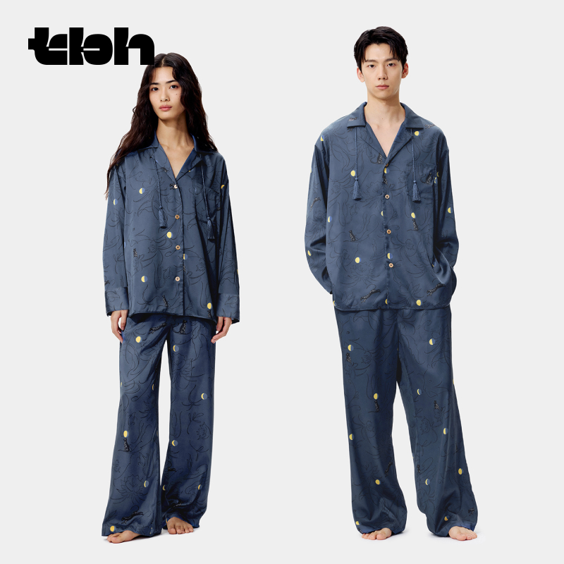 tbh野兽派黑豹星光缎家居服