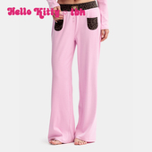 tbh野兽派家居三丽鸥Hello 可外穿家居服睡衣女 Kitty针织棉长裤