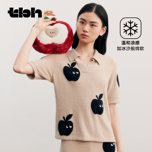 牛奶冰纱针织短款家居服套装