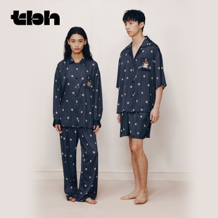 【龚俊同款】tbh野兽派家居星光缎家居服套装四季可外穿情侣睡衣