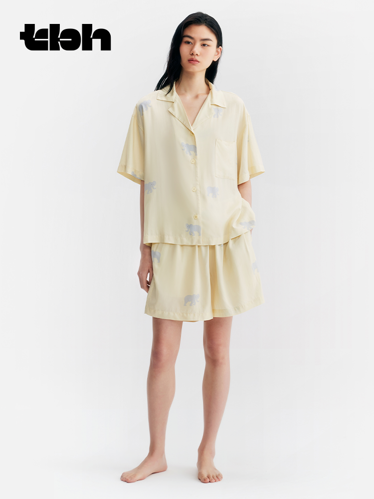 TBH BRUTALIST HOME RING FIBER COOL FEELING LOUNGEWEAR SET CAN BE WORN OUTSIDE PAJAMAS WOMENS 2024 NEW SUMMER