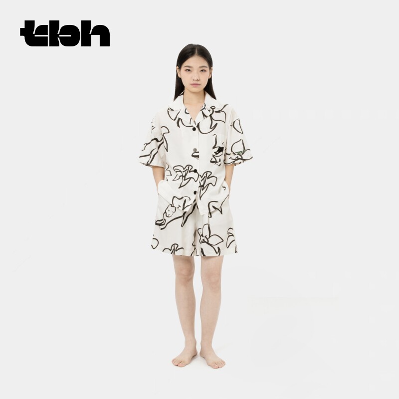 tbh野兽派家居天丝棉长/短款家居服套装