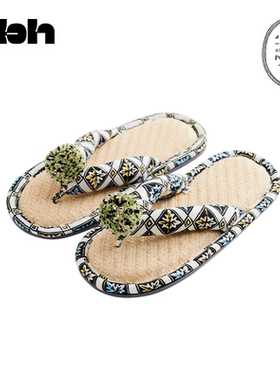 tbh野兽派家居梧桐工坊合作系列人字拖鞋女夏季可外穿情侣居家鞋