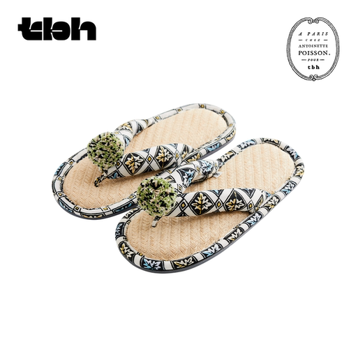 tbh野兽派家居梧桐工坊合作系列人字拖鞋女夏季可外穿情侣居家鞋