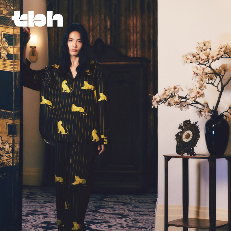 tbh野兽派星光缎家居服长款套装图片