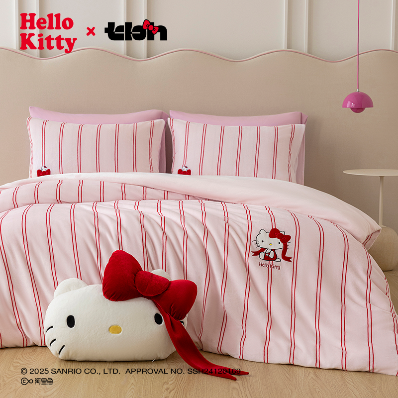 tbh野兽派双感暖绒床品套件