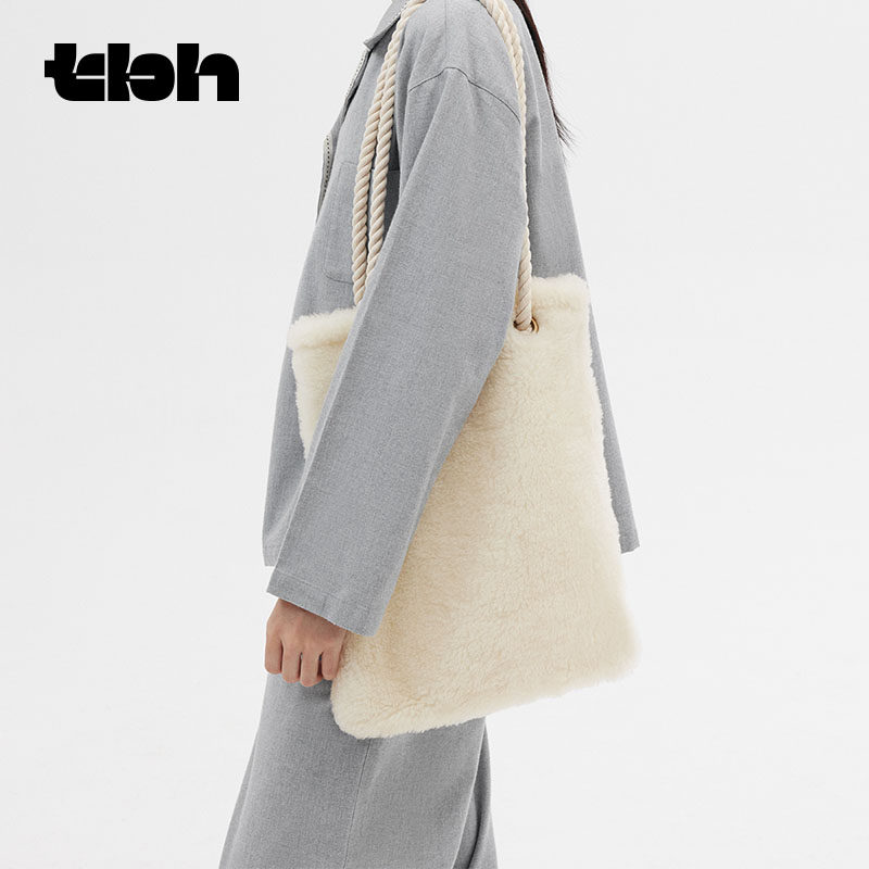 tbh野兽派家居澳洲羊毛托特简易折叠包购物袋单人斜挎包,箱包皮具/热销女包/男包,托特包,淘宝优惠券,粉丝福利购,淘宝优惠卷