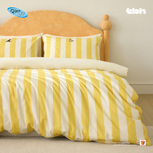 tbh野兽派家居床上四件套Pingu合作系列四季全棉斜纹印花床品套件